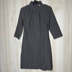 Dioni‎ gray 3/4 sleeve sheath dress, size small